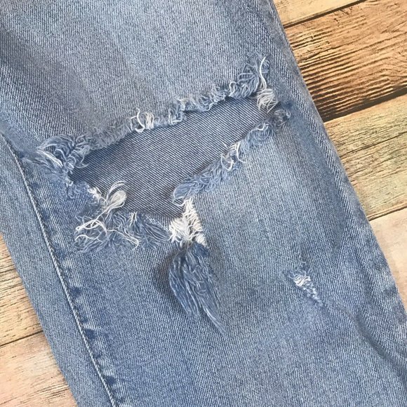 Pistola Size 29 Charlie High Rise Distressed Straight Leg Button Fly Jeans - Picture 4 of 7